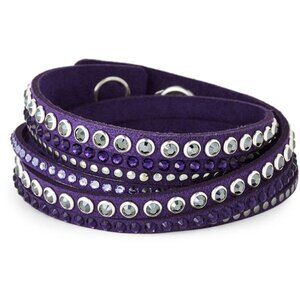 Swarovski Purple Double Wrap Slake Bracelet